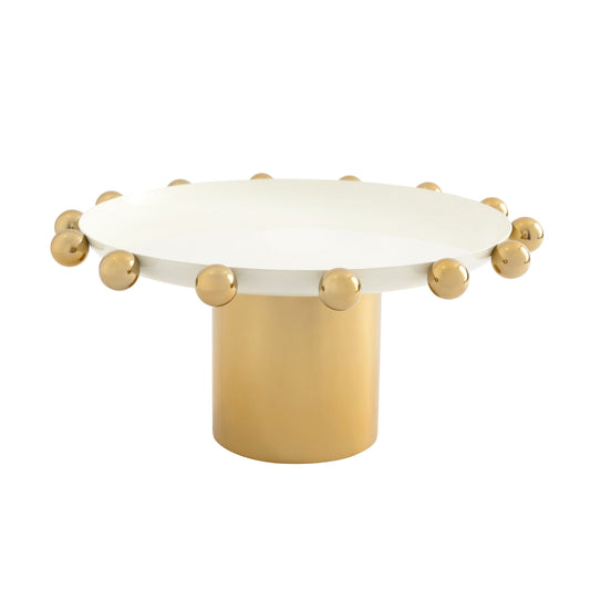 Wiallen White & Gold Footed Cake Stand - Wiallen Official Collection