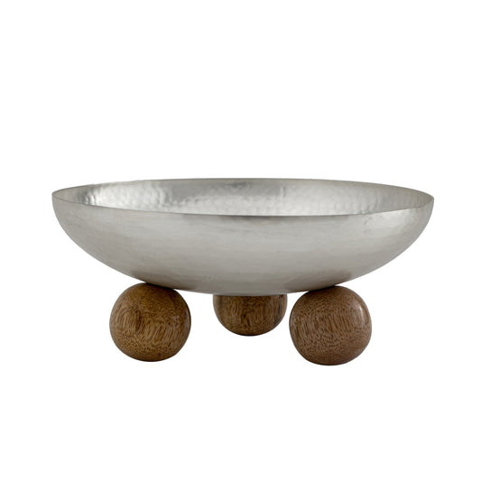 Wiallen Hammered Silver Footed Round Nut Bowl - Wiallen Official Collection